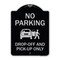 Signmission Designer Series-No Parking Drop-off And Pick-up Only With Graphic, 24" x 18", BS-1824-9952 A-DES-BS-1824-9952 - alternate 1